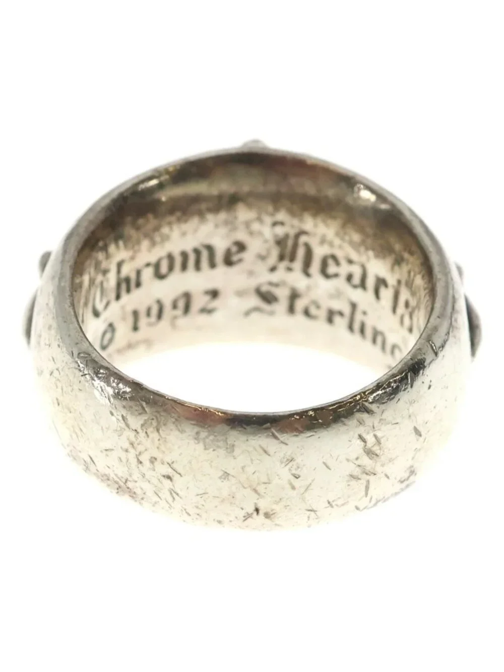 Chrome Hearts Flrl Floral Cross Ring Silver